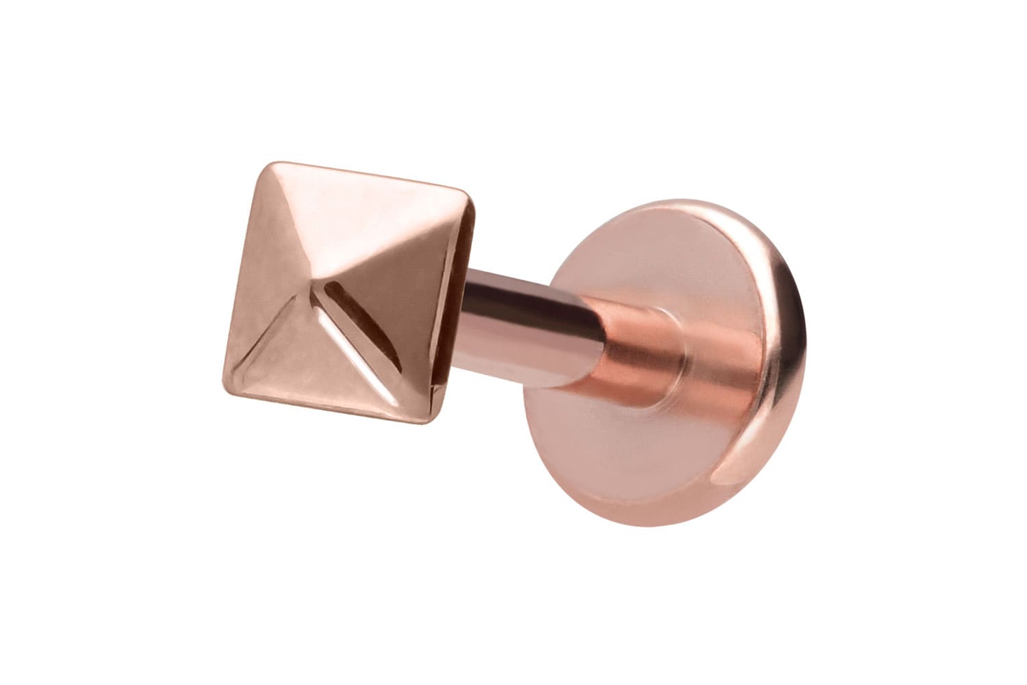 Titan Labret Piercing mit Innengewinde PYRAMIDE